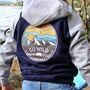 Personalised Go Wild And Explore Varsity Hoodie, thumbnail 1 of 11