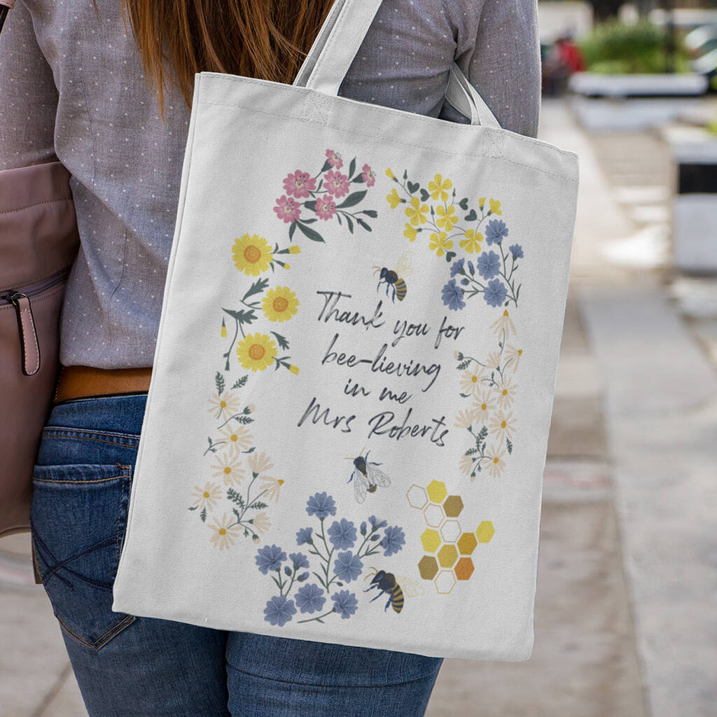 Bee Tote Bag Teacher Thank You Gift By Gift Delivery