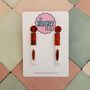Red Felt Tip Pen Glitter Earrings / Teacher Graduation Gift School Stationery Jewellery / Gift For Writers And Editors Creative Journaling Accessory / Stationery Gift Retro School Supplies Sparkle, thumbnail 1 of 5