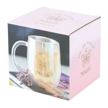 Double Walled Glass Mug Iridescent You Are Made Of Magic, 2 of 7