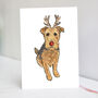 Welsh Terrier Christmas Card, thumbnail 1 of 4