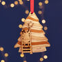 Hanging The Star Personalised Christmas Tree Decoration, thumbnail 3 of 5