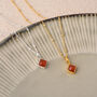 Carnelian July Birthstone Necklace Sterling Silver, thumbnail 1 of 7