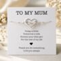 Wedding Gift For Mum From Bride, Love Bracelet, thumbnail 1 of 8