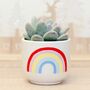 Chasing Rainbows Mini Planter With A Plant, thumbnail 1 of 5