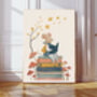 Mouse Book Reading Nursery Art Print, thumbnail 1 of 3