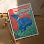 Sleeping Sighthound Whippet And Greyhound Fine Art Print, thumbnail 1 of 4
