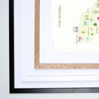Map Of Yorkshire Dales National Park Art Print, 6 of 6