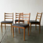 Set Four Mid Century Dining Chairs By Schreiber, thumbnail 6 of 8