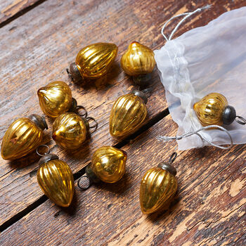 Silver And Gold Glass Christmas Baubles, 2 of 4