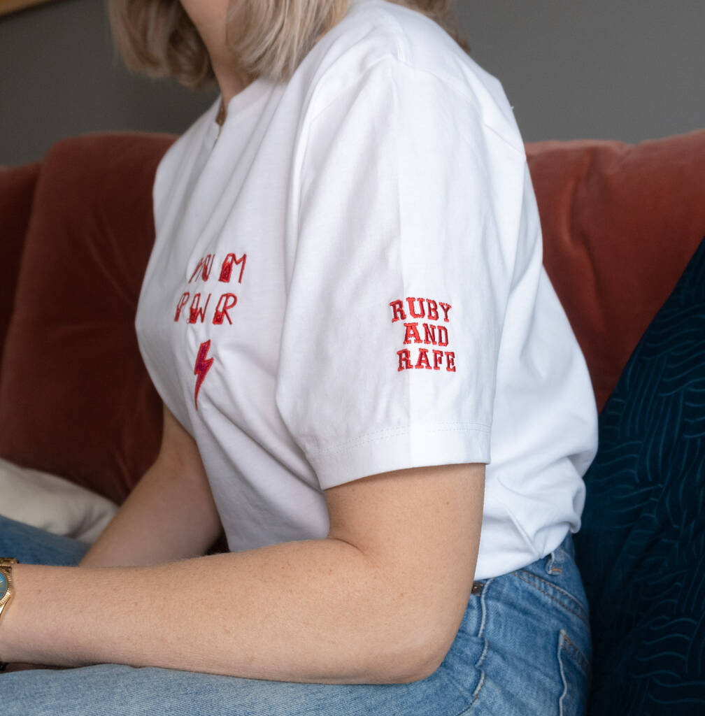 Embroidered Mum Pwr Slogan T Shirt By Rock On Ruby | notonthehighstreet.com