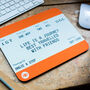 Personalised Train Ticket Friendship Mouse Mat, thumbnail 4 of 5