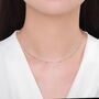 Satellite Chain Choker Necklace In Sterling Silver, thumbnail 2 of 12