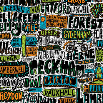 South West London Typographic Print, 3 of 3