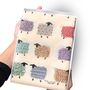Colourful Sheep Print Scarf In Personalised Gift Box, thumbnail 2 of 8
