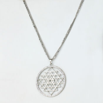 Large Geometric Pendant Necklace, 4 of 7