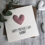 Personalised Happy Mother's Day Nanny Heart Card, thumbnail 1 of 3