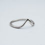 Chevron Sterling Silver Skinny Stacking Ring, thumbnail 5 of 6