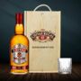 Personalised Chivas Regal 12 Year Scotch Whiskey Gift Set In Wooden Box With Glass 40% Abv, thumbnail 1 of 5