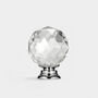 Clear Faceted Chrome Crystal Glass Cupboard Door Knob, thumbnail 3 of 9