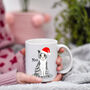 Personalised Santa Cat Christmas Mug, thumbnail 1 of 3