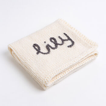 Personalised Baby Blanket Beginner Knitting Kit, 3 of 9