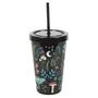 Dark Forest Print Plastic Tumbler With Straw, thumbnail 2 of 3