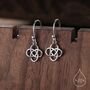 Sterling Silver Celtic Knot Drop Hook Earrings, thumbnail 1 of 11