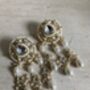 Pearl Dangle Gold Plated White Kundan Earrings, thumbnail 4 of 4