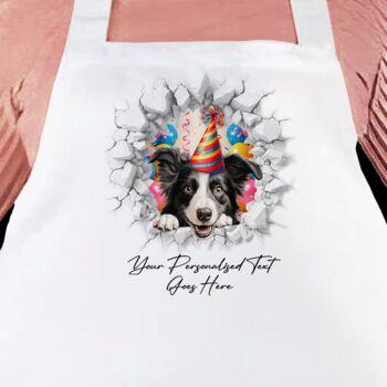 Personalised Border Collie Birthday Break Through Dog, 3 of 8
