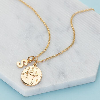 Taurus Zodiac Necklace, Sterling Silver Or Gold Plated, 4 of 10