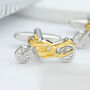 Two Colour Motorbike Cufflinks, thumbnail 2 of 8