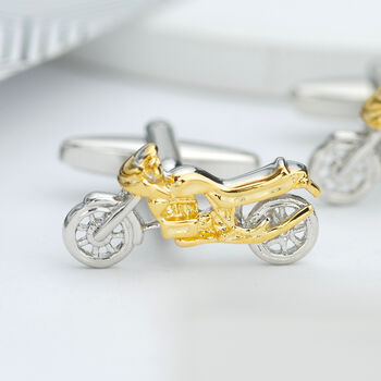 Two Colour Motorbike Cufflinks, 2 of 8