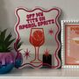 Wavy Edge Aperol Spritz Mirror, thumbnail 1 of 5