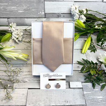 Coffee Wedding Tie Set, 3 of 10