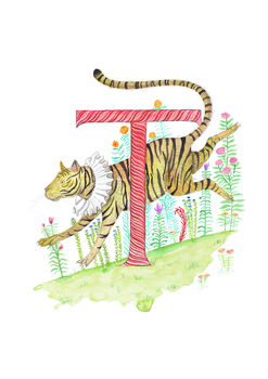 L Is For Llama Alphabet Art Print, 10 of 12