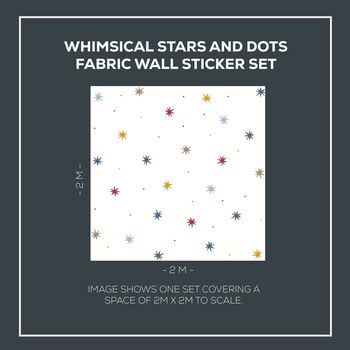 Whimsical Stars And Dots Fabric Wall Stickers, 3 of 7