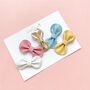 Little Love Leather Bow Clips Set / Rainbow, thumbnail 4 of 7