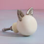 G Decor Cat Ear Mother Of Pearl And Brass Doorknobs, thumbnail 3 of 5