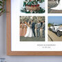 Personalised Six Photos Wedding Print, thumbnail 2 of 7