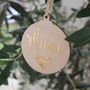 Mum Wooden Bauble Christmas Card, thumbnail 6 of 6