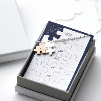 Personalised Never Be Apart Jigsaw Necklace, 2 of 10