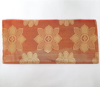 Floral Silk Sari Purse, Coral Sheen Evening Bag, Handmade Clutch Bag, 6 of 6