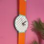 Polka Dot Watch Wall Clock Decorative Silent Movement, thumbnail 3 of 6