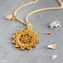 Gold Plated Seed Of Life Talisman Necklace, thumbnail 2 of 8