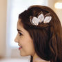 Blush And Rose Gold Bridesmaid Flower Girl Hair Clip, thumbnail 7 of 10