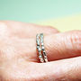 Handmade Solid Sterling Silver Pebble Stacking Rings, thumbnail 5 of 7