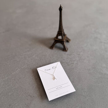 Dream Big Sterling Silver Eiffel Tower Necklace – Motivational Gift For Her, 8 of 8
