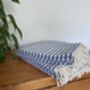 Blue Striped Design Cotton Bedspread, thumbnail 2 of 9