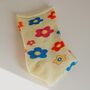 Nikole 90s Style Cream Daisy Flower Floral Ankle Socks, thumbnail 2 of 2